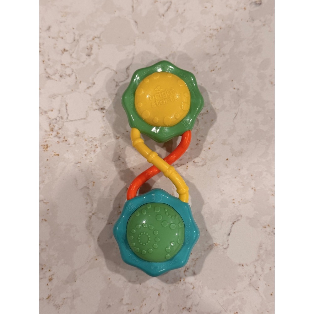 Bright Starts Grab and Spin Rattle Infant Sensory Toy Multi-Color 8672-8188 - Picture 3 of 3